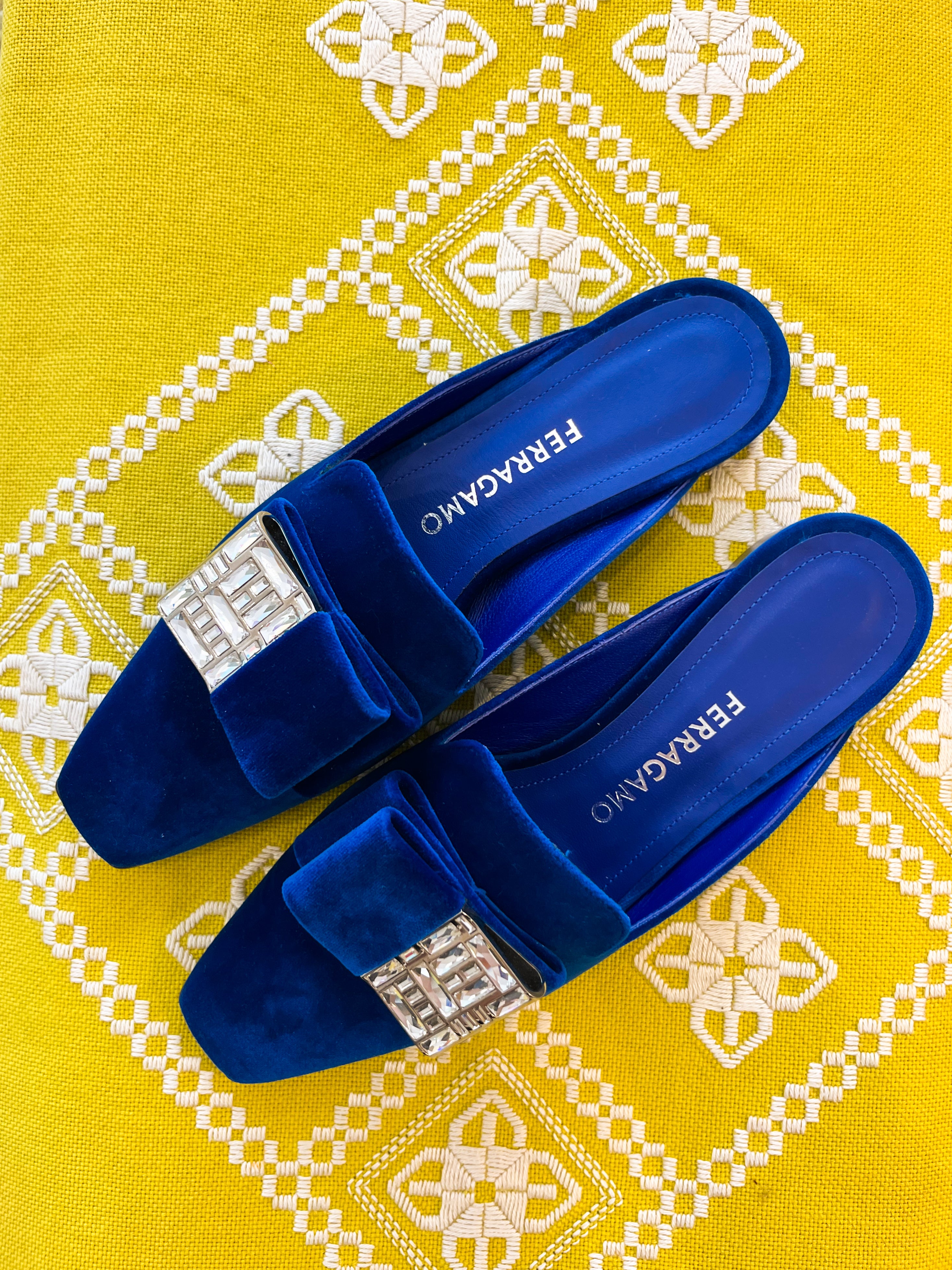 Salvatore Ferragamo Blue Flats-2
