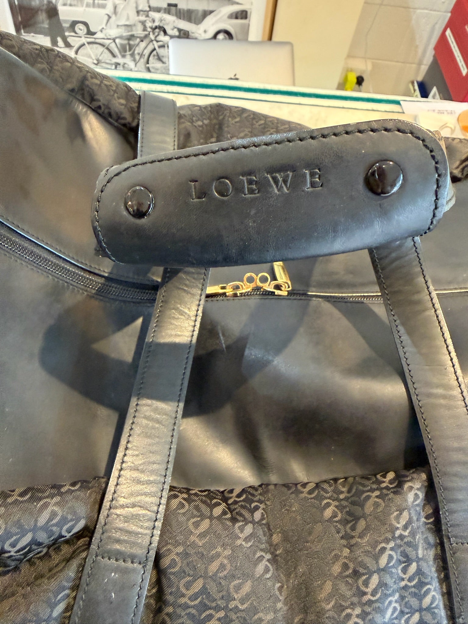 Loewe Black Duffle Bag-5