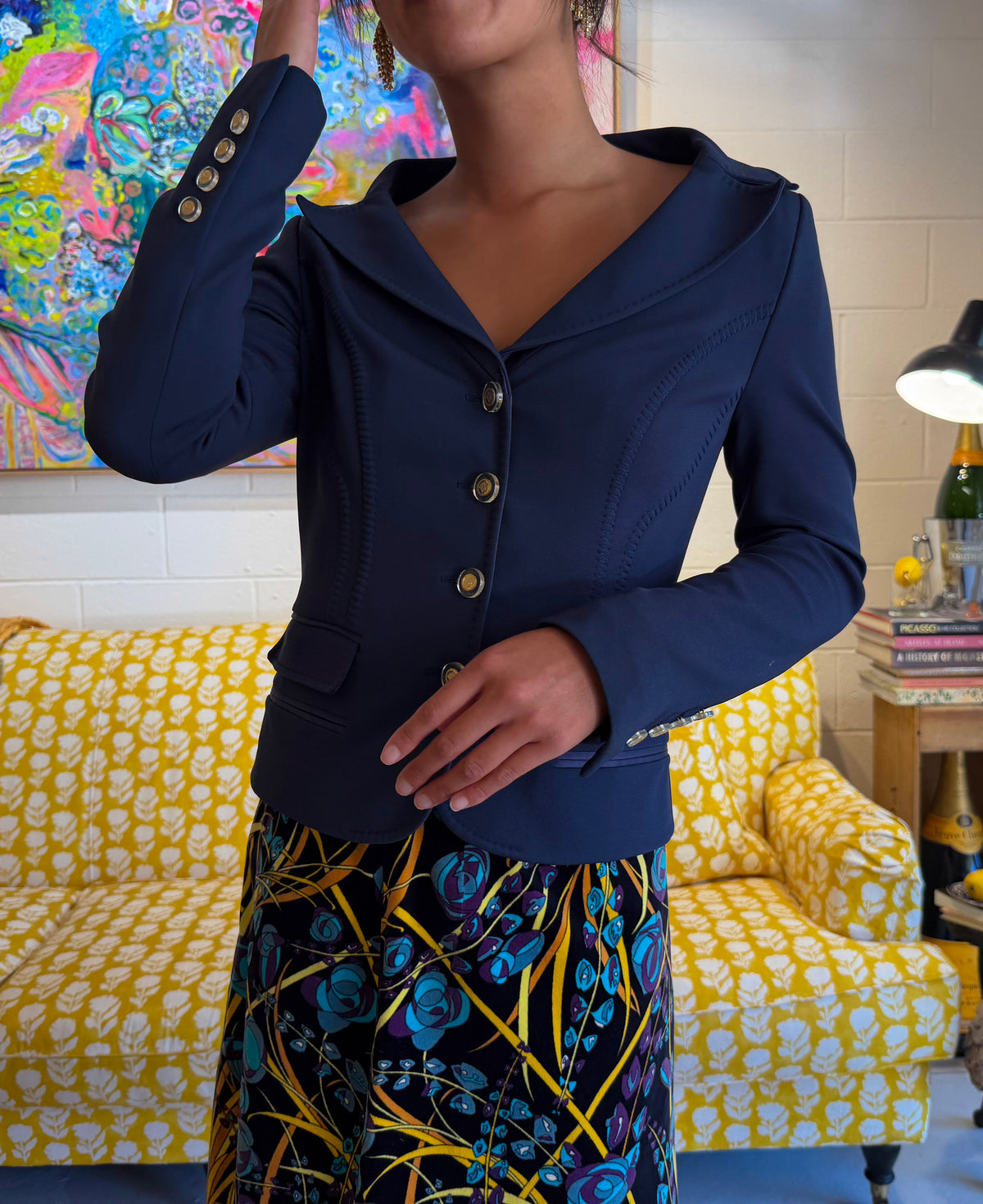 Versace Blazer with collar and medusa buttons