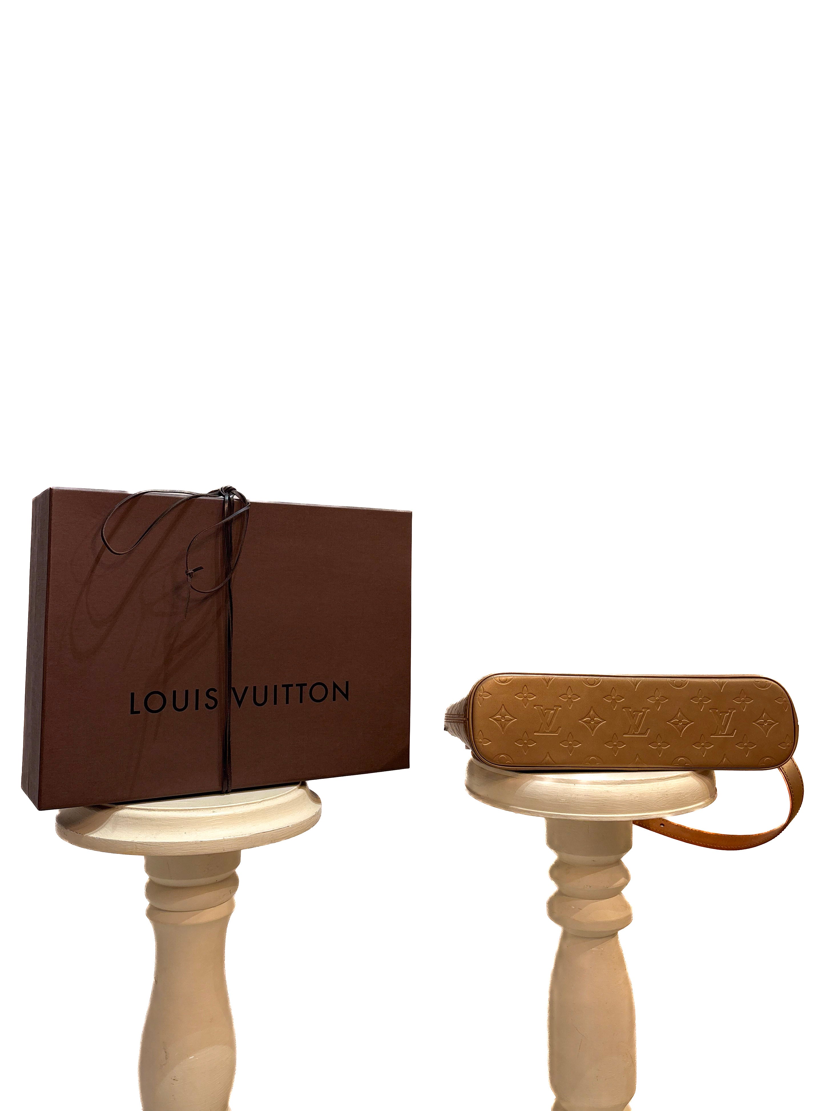 Louis Vuitton Monogram Mat Alston Shoulder Bag Gold-4