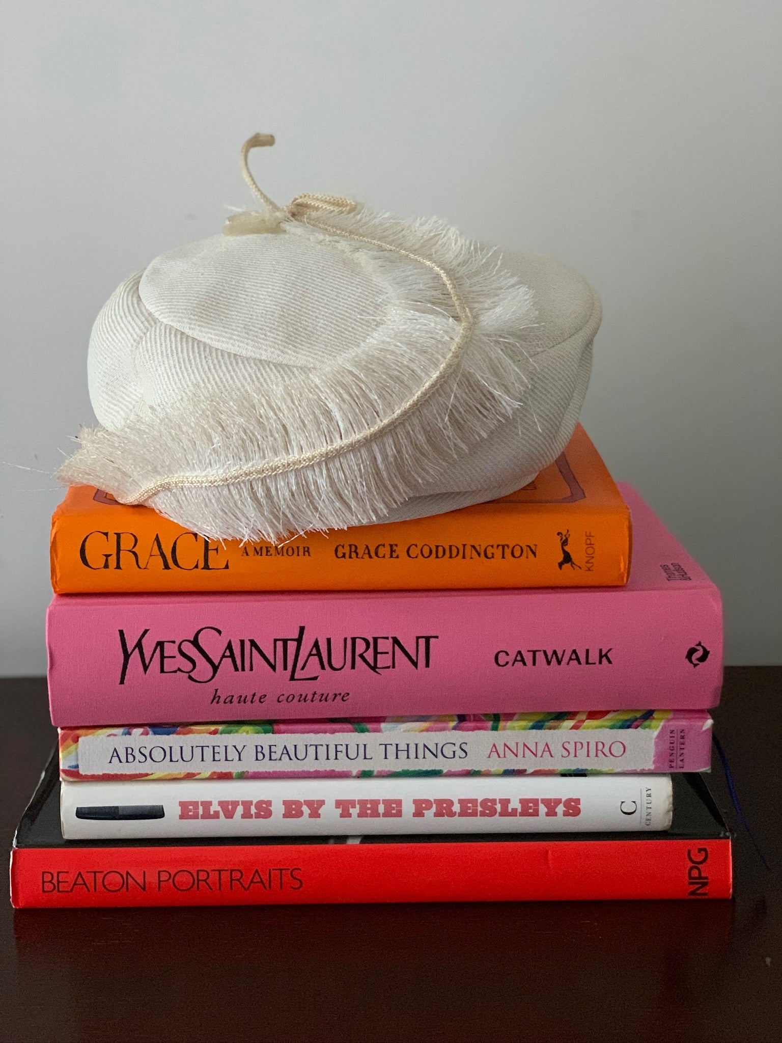 Yves Saint Laurent Cream Hat-1