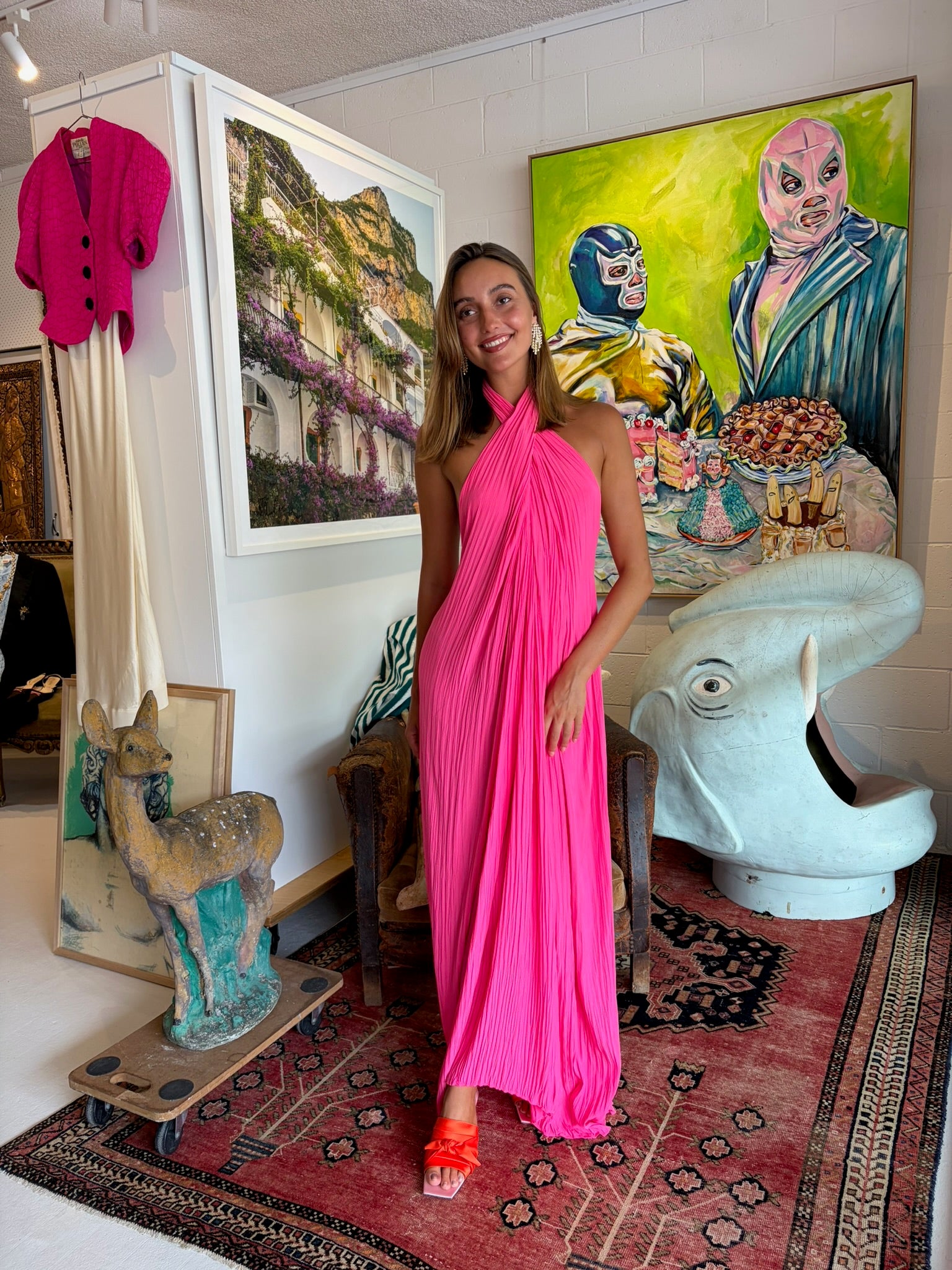 A.L.C. Hot Pink Dress-2