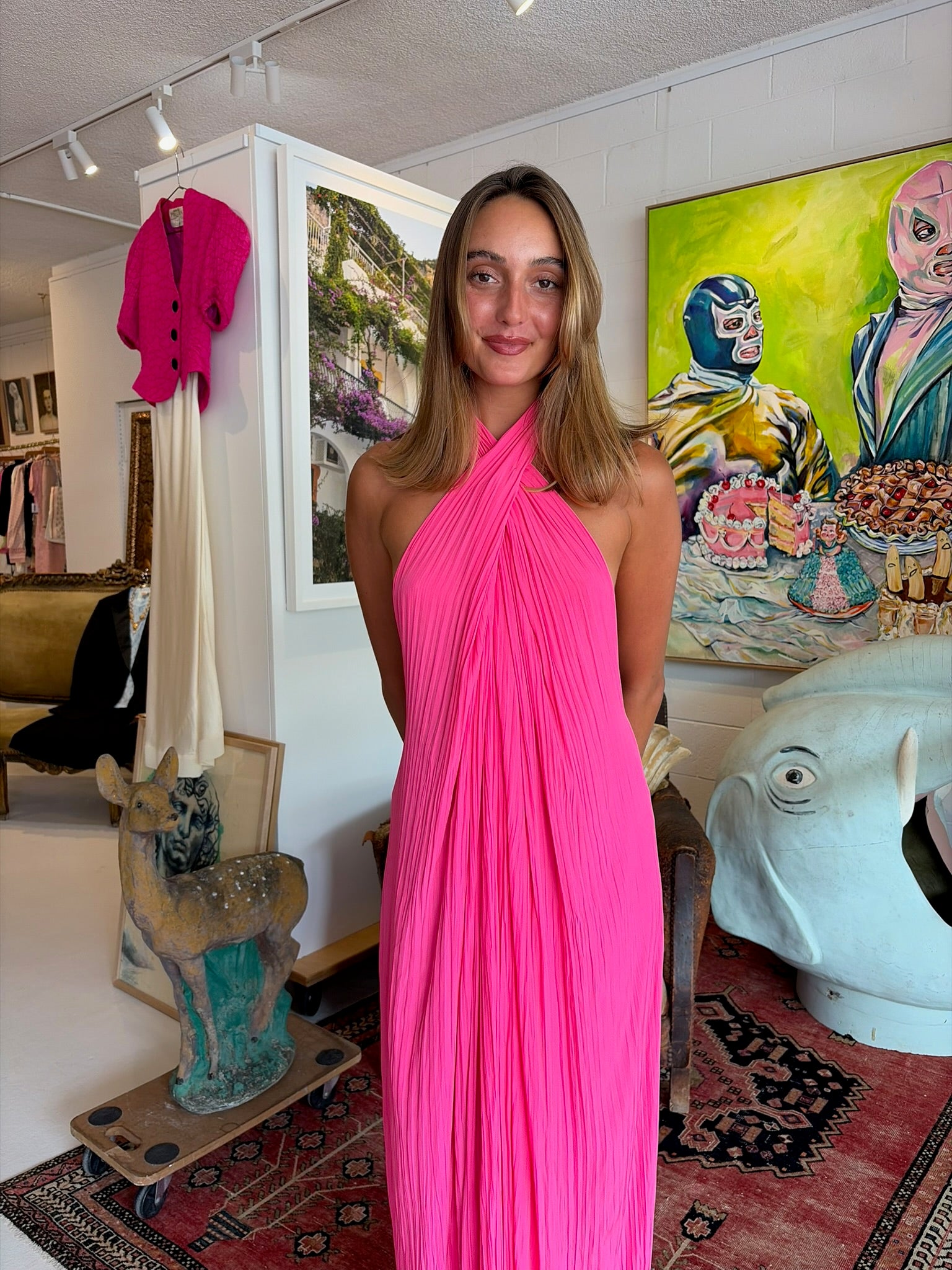 A.L.C. Hot Pink Dress-4