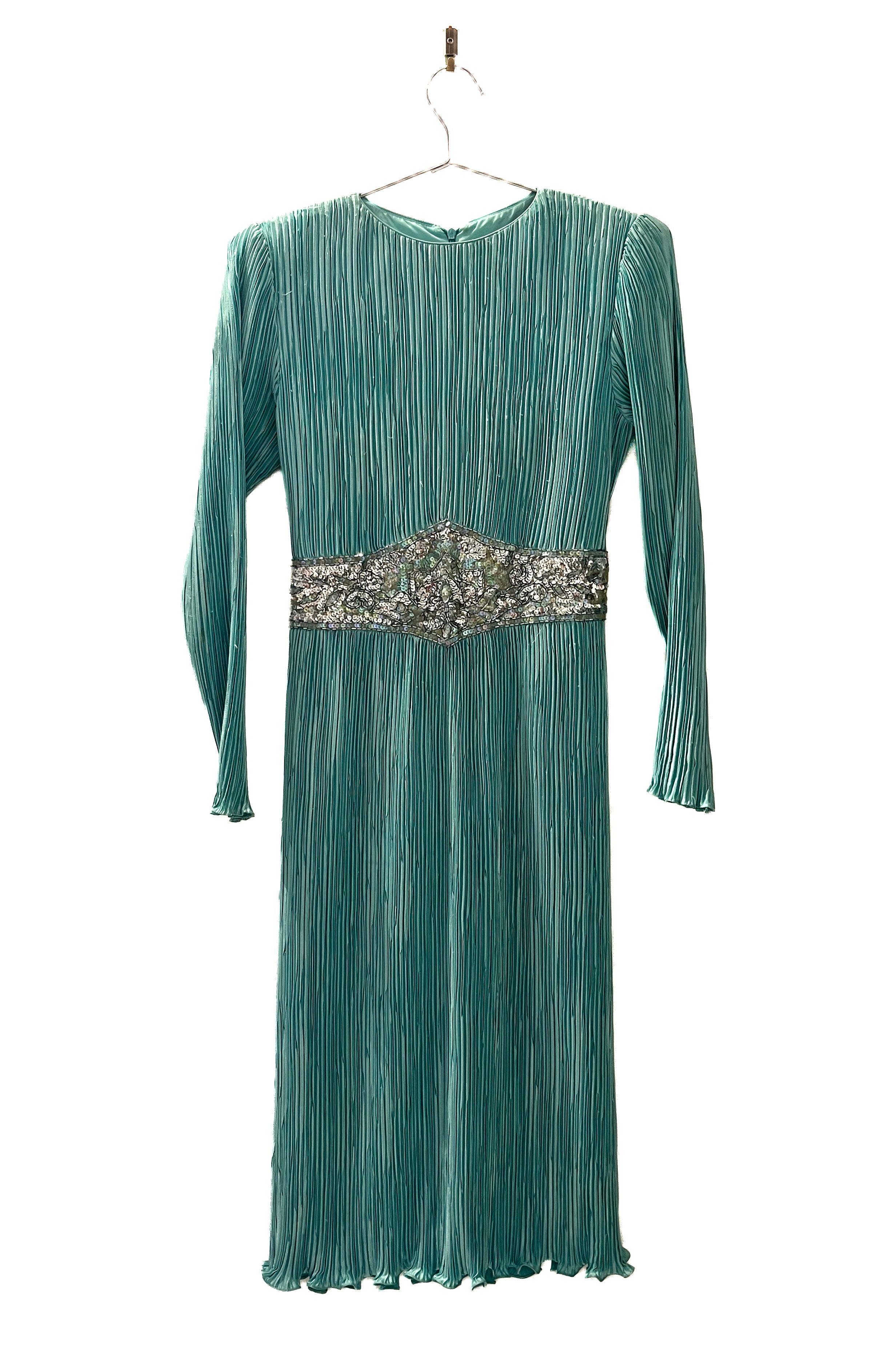 Mary Mcfadden Turqoise Dress-2