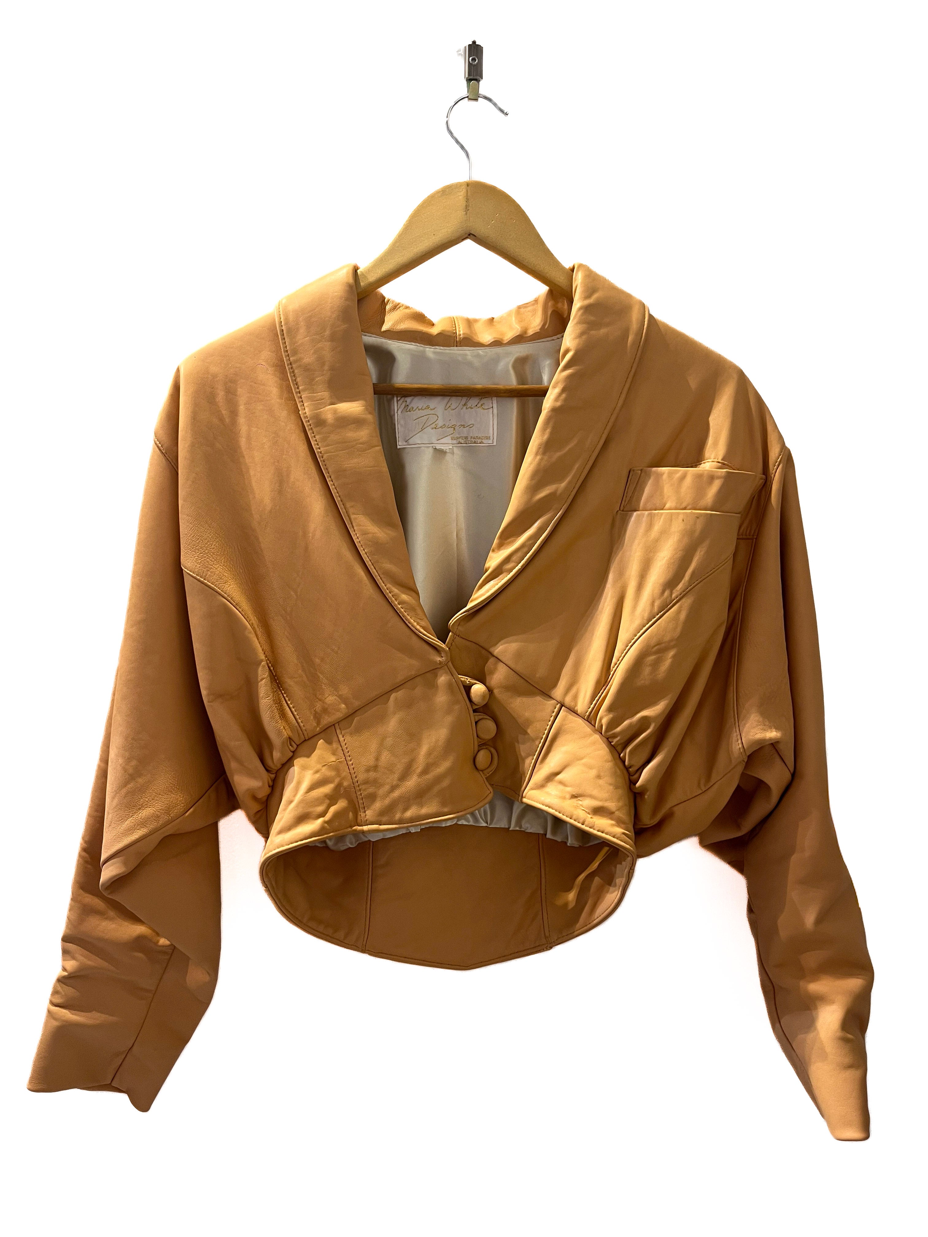 Deep Nude Cropped Leather-1