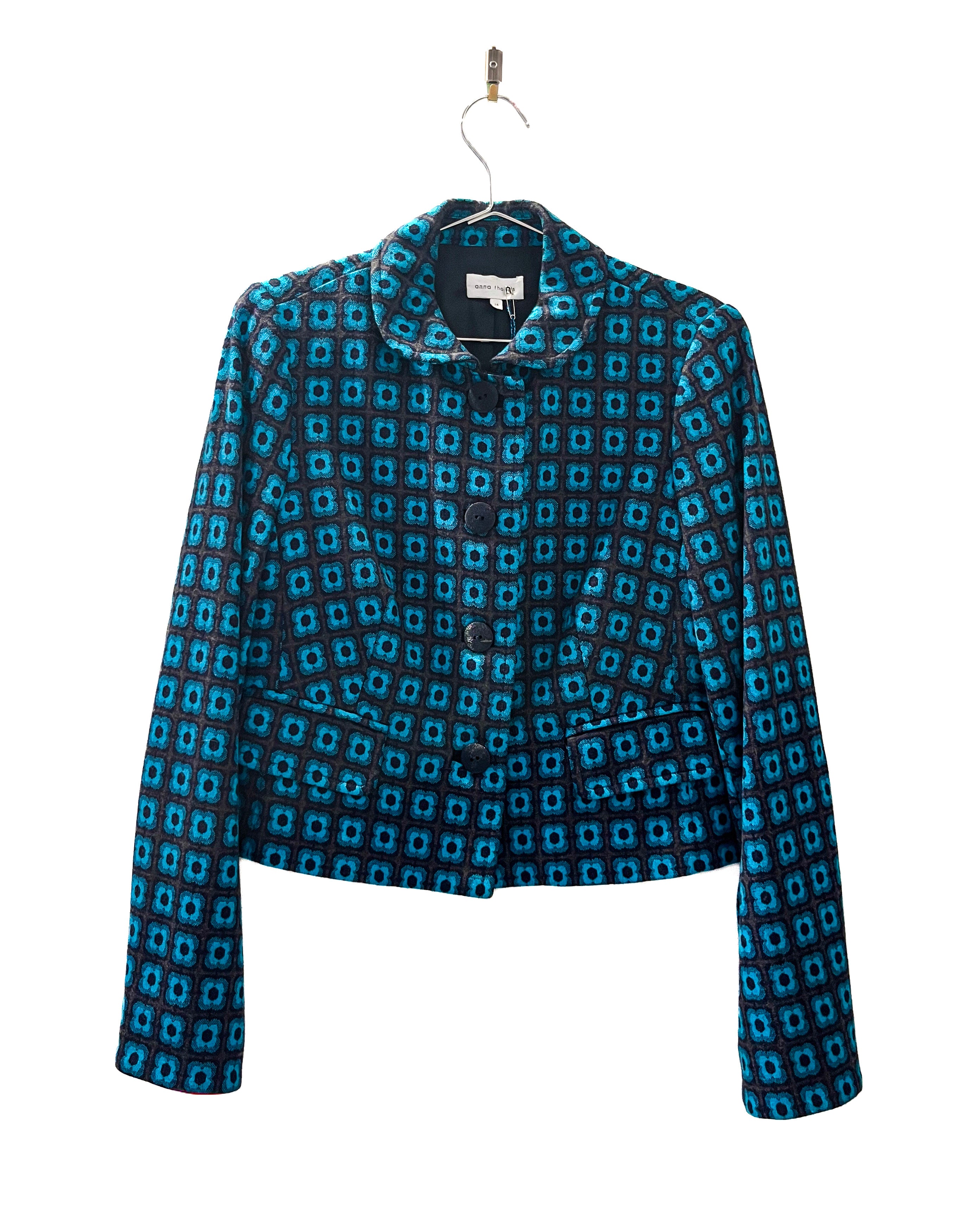 Anna Thomas Blue and Black Jacket