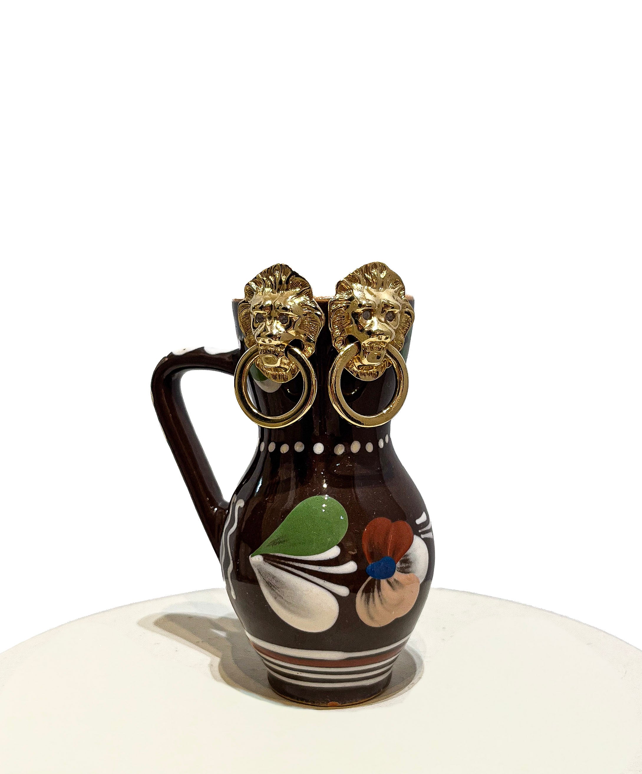 Lion Doornocker Gold Earrings-2