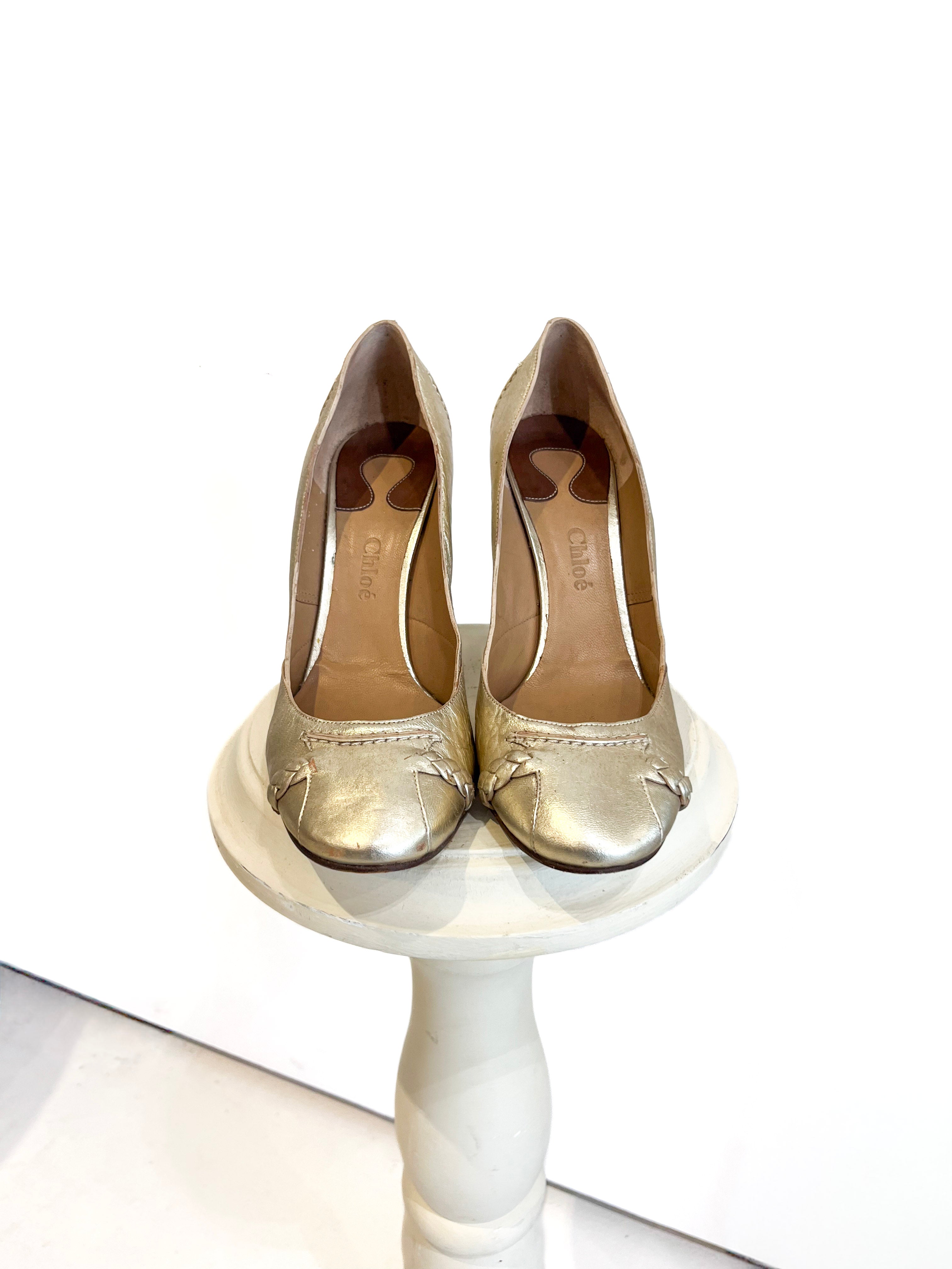 Chloe Gold Heels-3